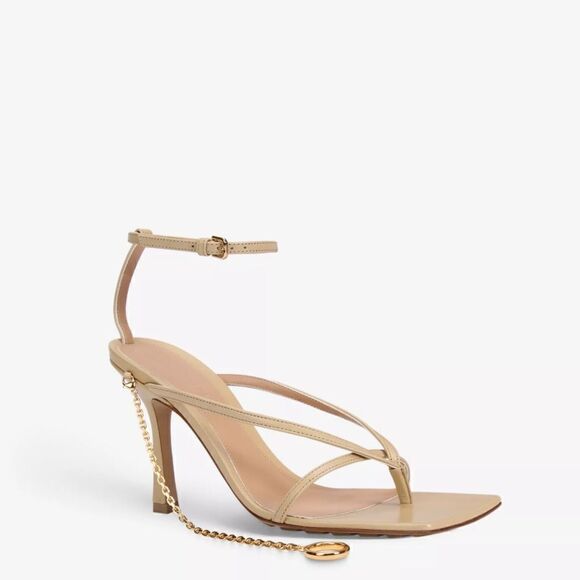 BOTTEGA VENETA
Stretch ankle-strap leather heeled sandals with toe ring - Picture 2 of 3